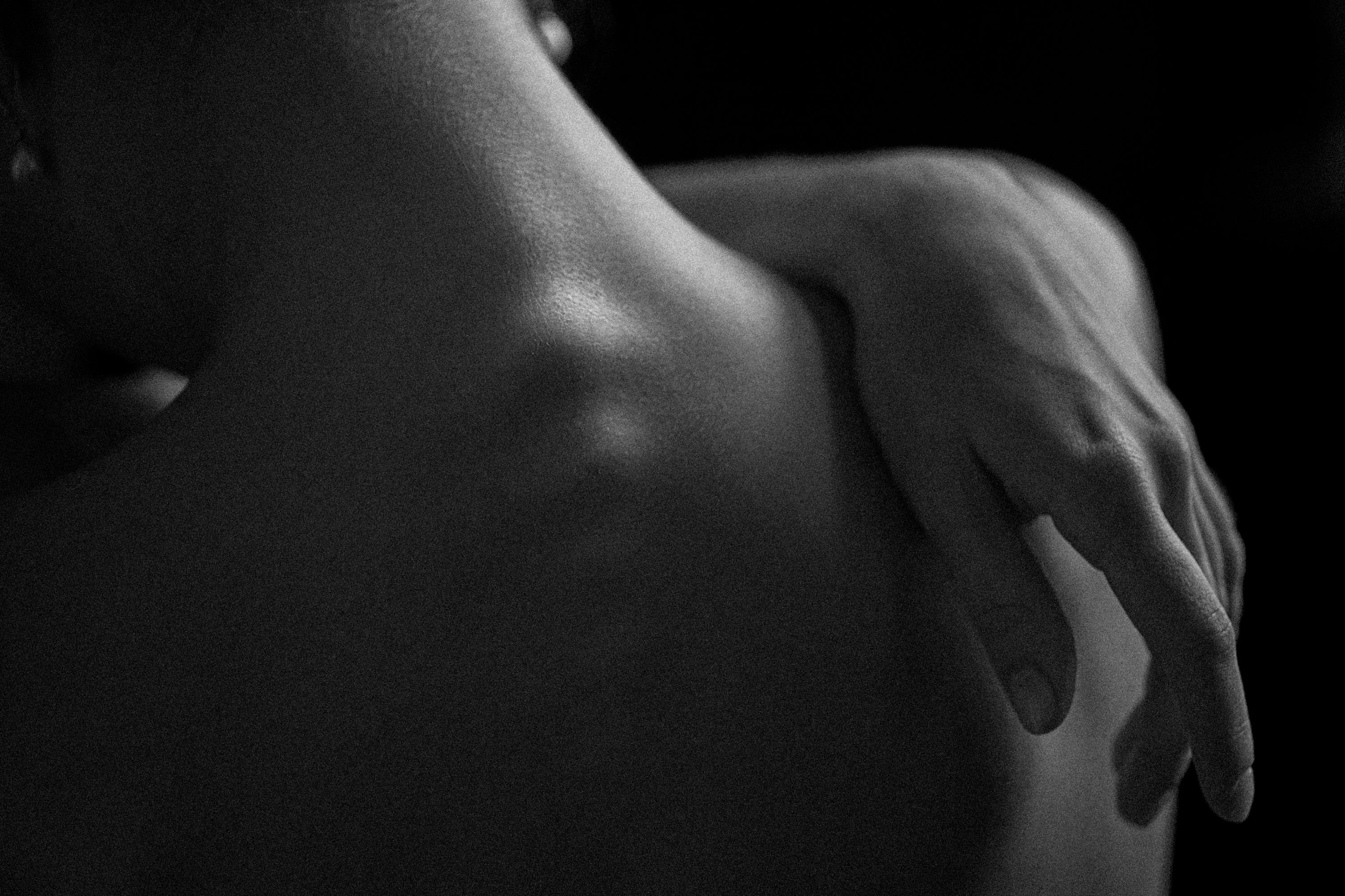 Beautiful Woman Back Black and White Photo