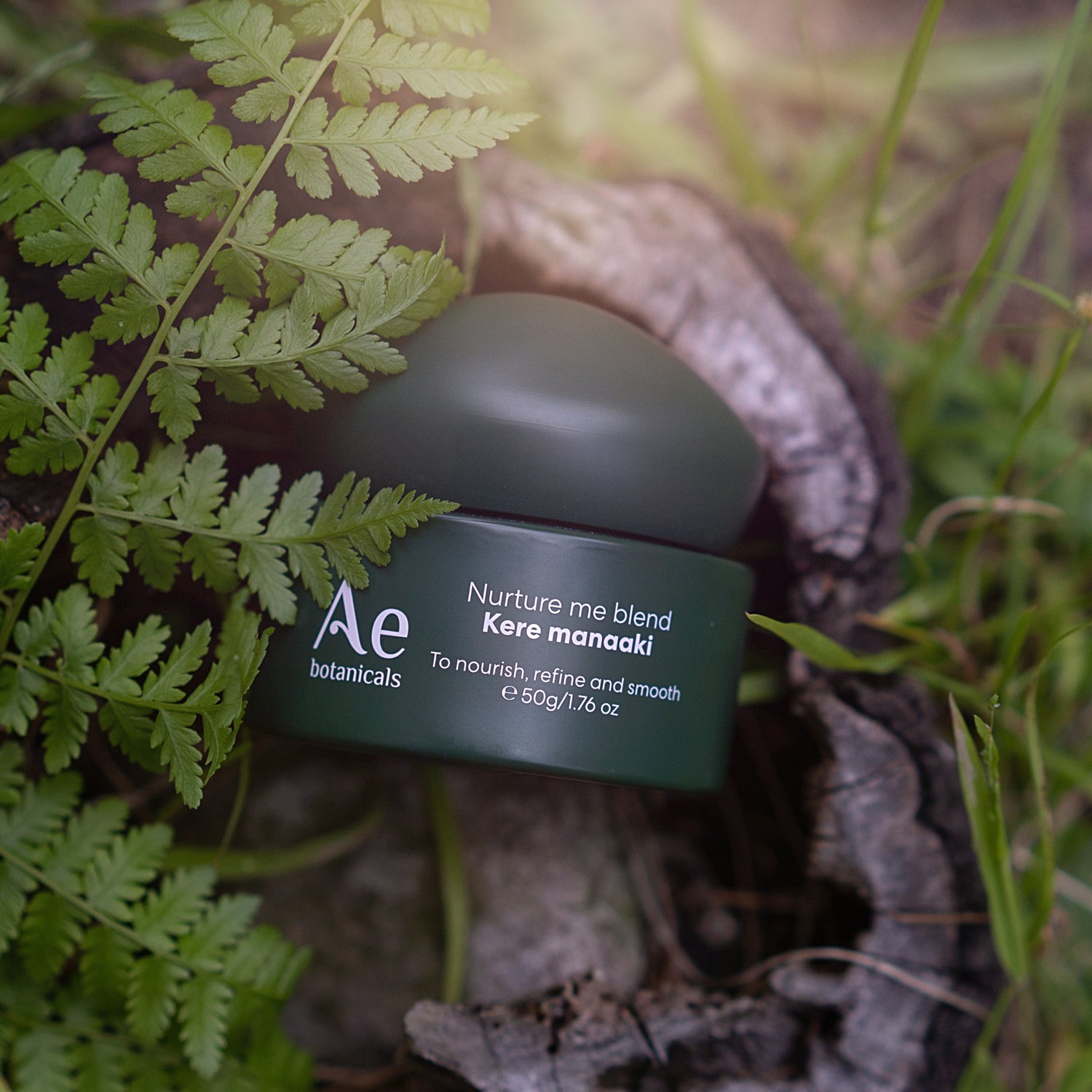 Green skincare product with &