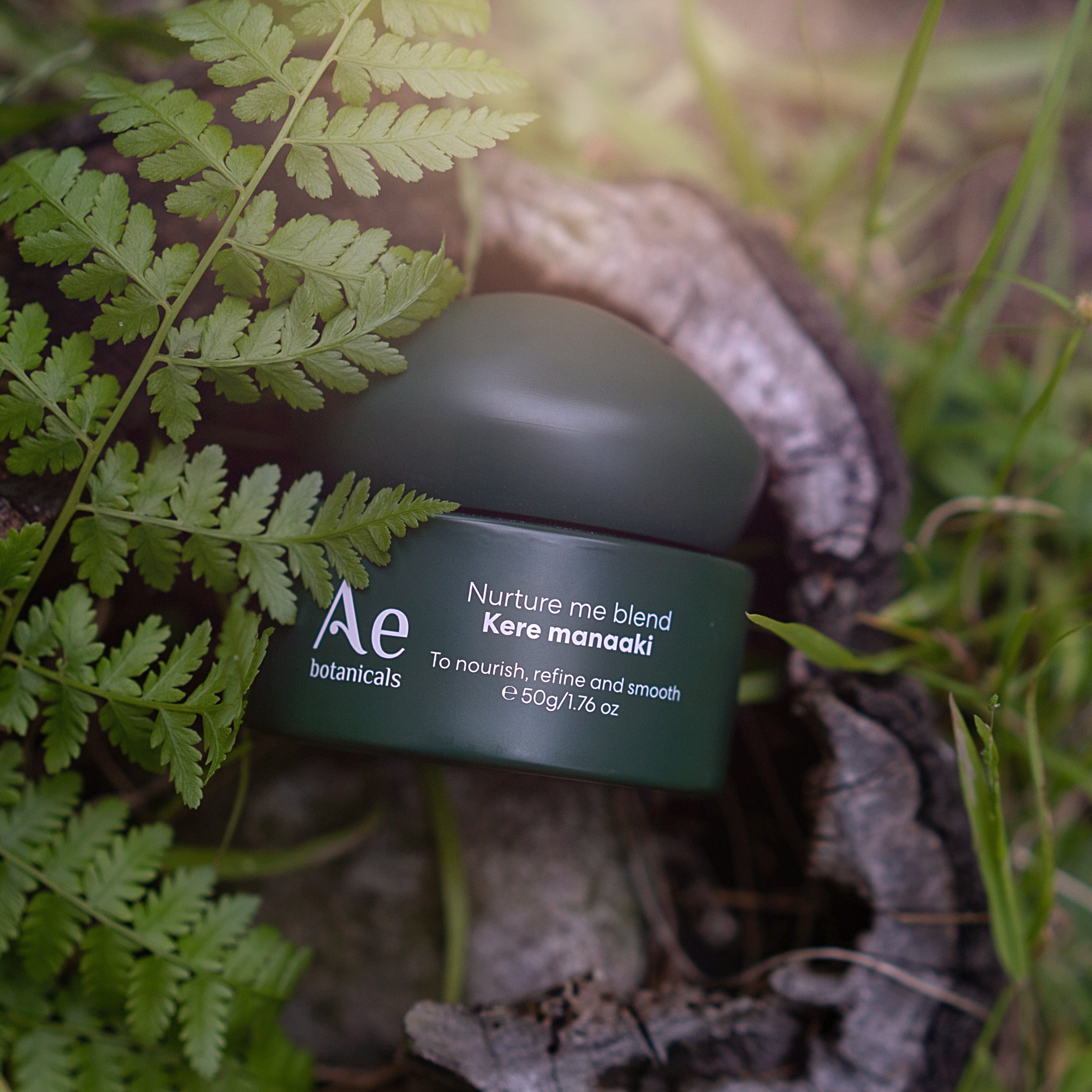 Green skincare product with &